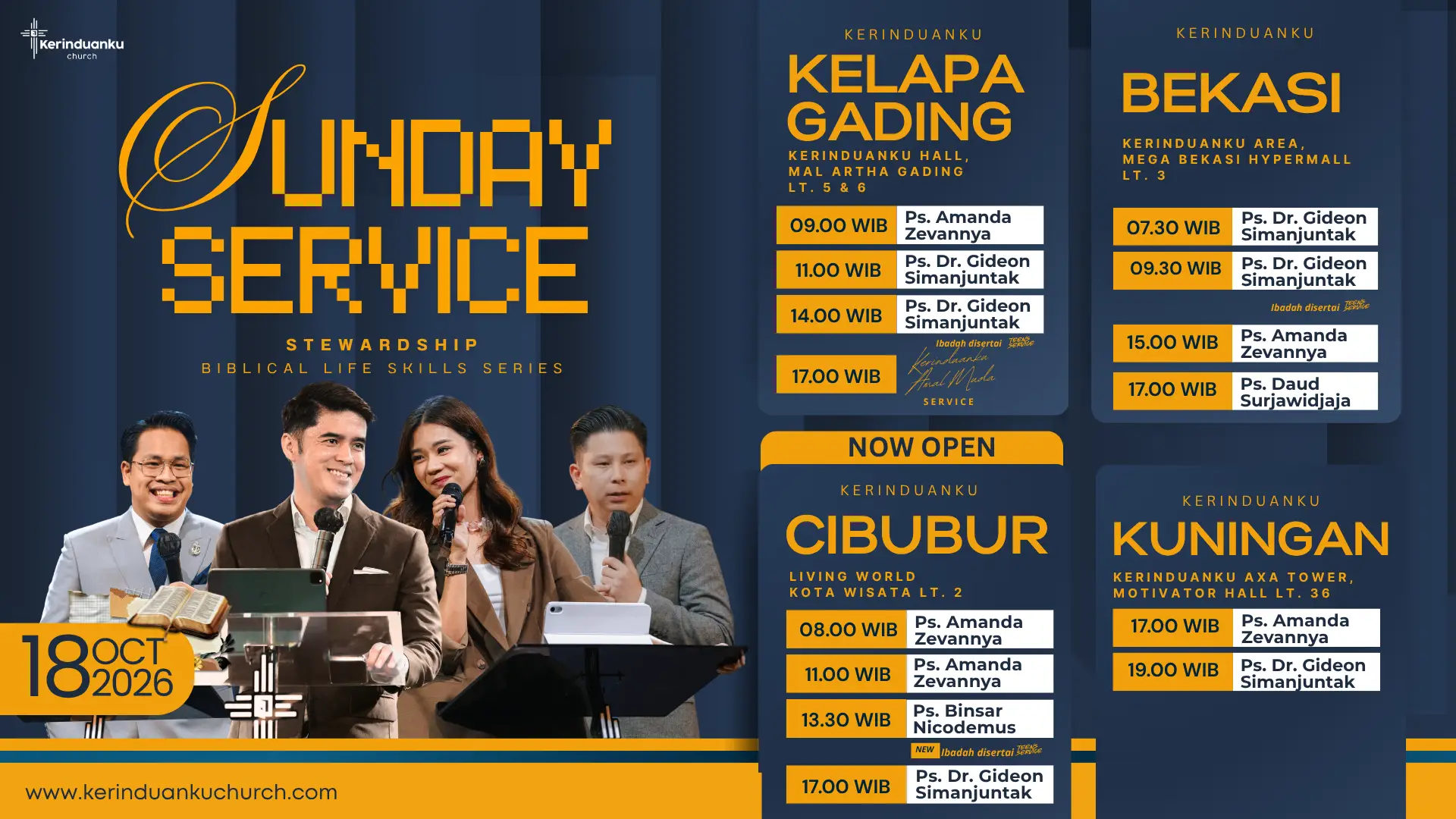 Jadwal ibadah Kerinduanku Church 2